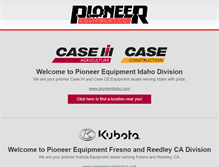 Tablet Screenshot of pioneerequipment.com